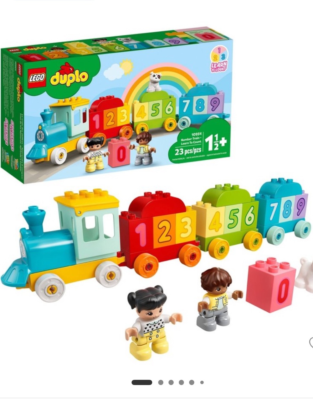 Lego Duplo Number Train - Blue, Red, Yellow, Green, Pink
